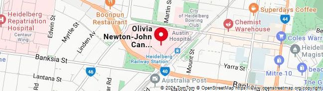 Map of Olivia Newton-John Cancer and Wellness Centre